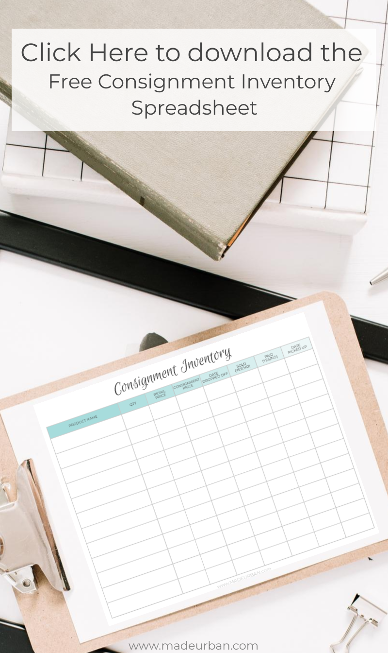 Consignment Inventory Spreadsheet