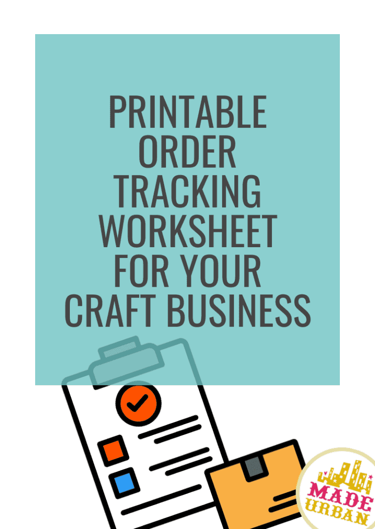 Printable Order Tracking Worksheet for your Craft Business