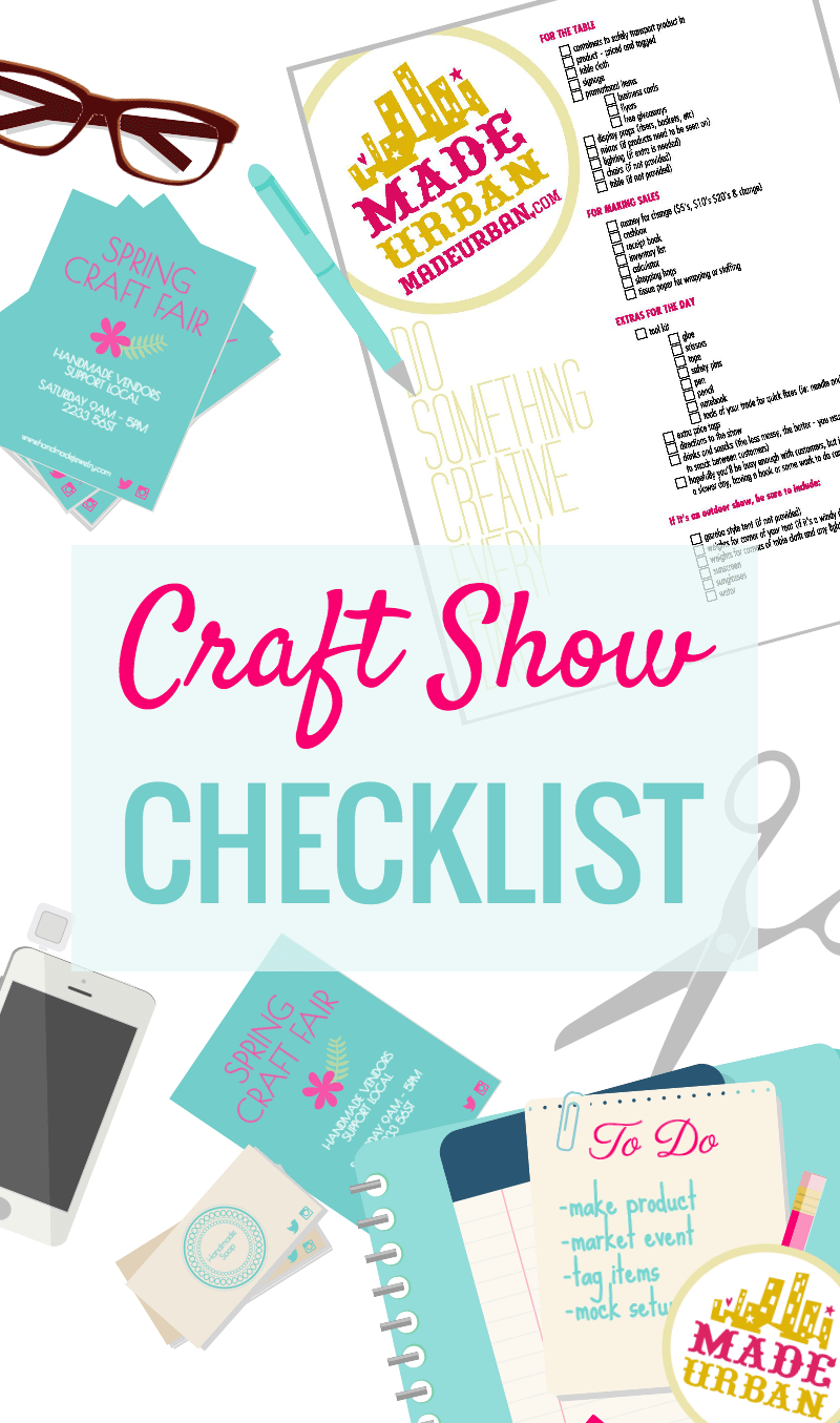 Printable Craft Show Checklist - Made Urban