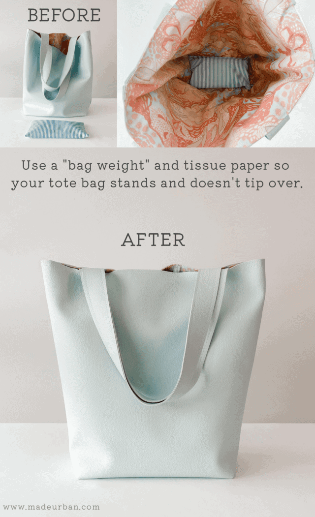 Tote bag weight