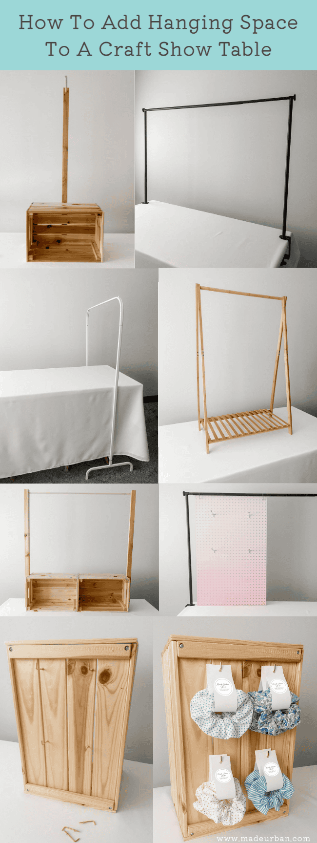 How To Add Hanging Space to a Craft Show Table