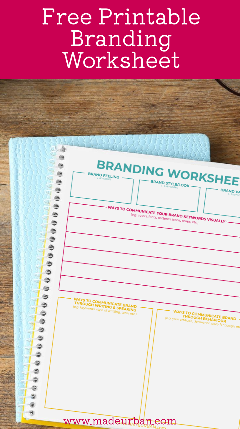 Free printable branding worksheet