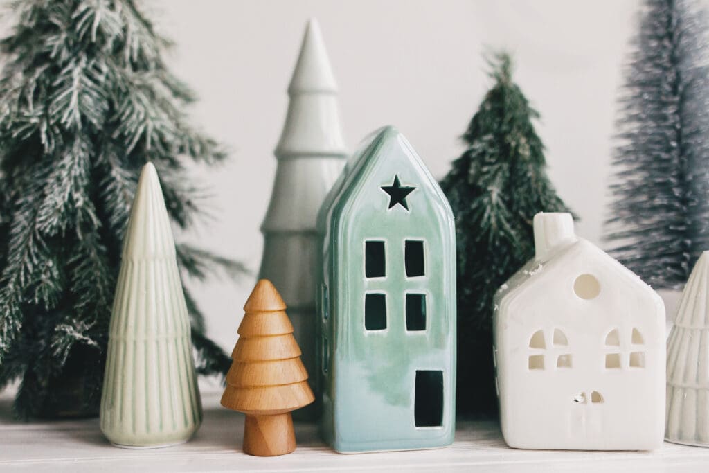 Ceramic Christmas village