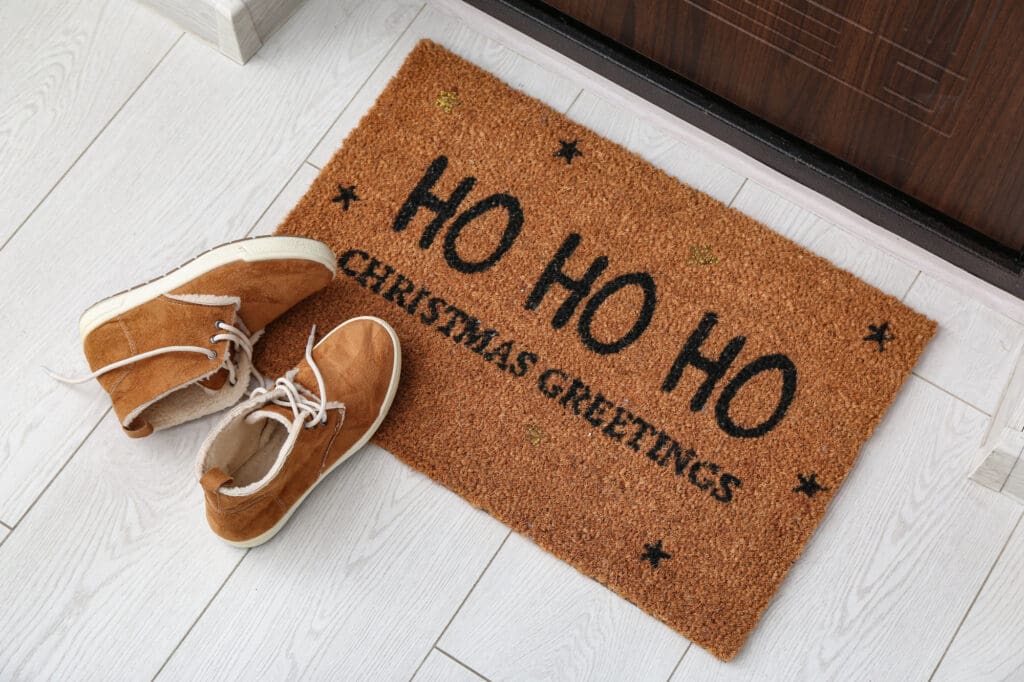 Christmas door mat