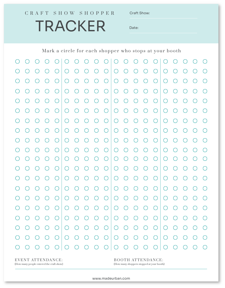 Craft show shopper tracker