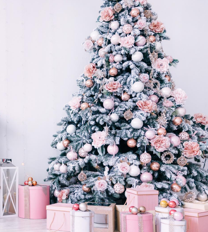 Pink Christmas decorations